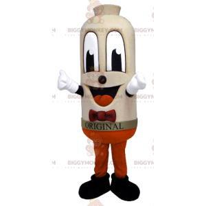 Στολή μασκότ με χαμογελαστό Big Beige Man Sausage BIGGYMONKEY™ - Μασκότ τροφίμων - BIGGYMONKEY_01174 - BiggyMonkey.com