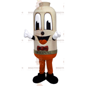 Hymyilevä iso beige miesmakkara BIGGYMONKEY™ maskottiasu - Ruoan maskotti - BIGGYMONKEY_01174 - BiggyMonkey.com
