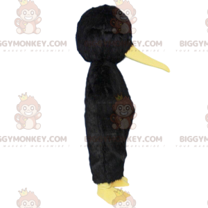 BIGGYMONKEY™ maskotdräkt svart och gul fågel, kråkdräkt -