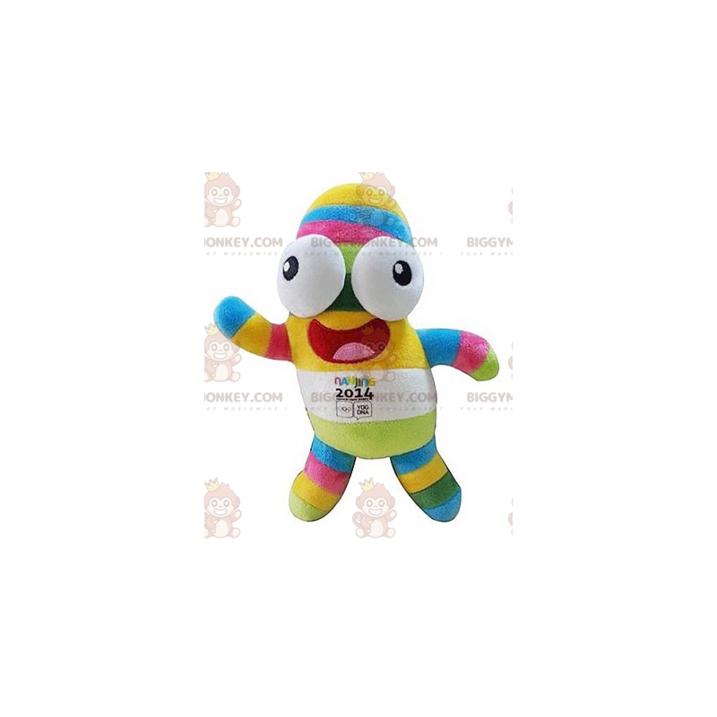 Costume de mascotte BIGGYMONKEY™ multicolore des Jeux Costume de mascotte BIGGYMONKEY™ multicolore des Jeux