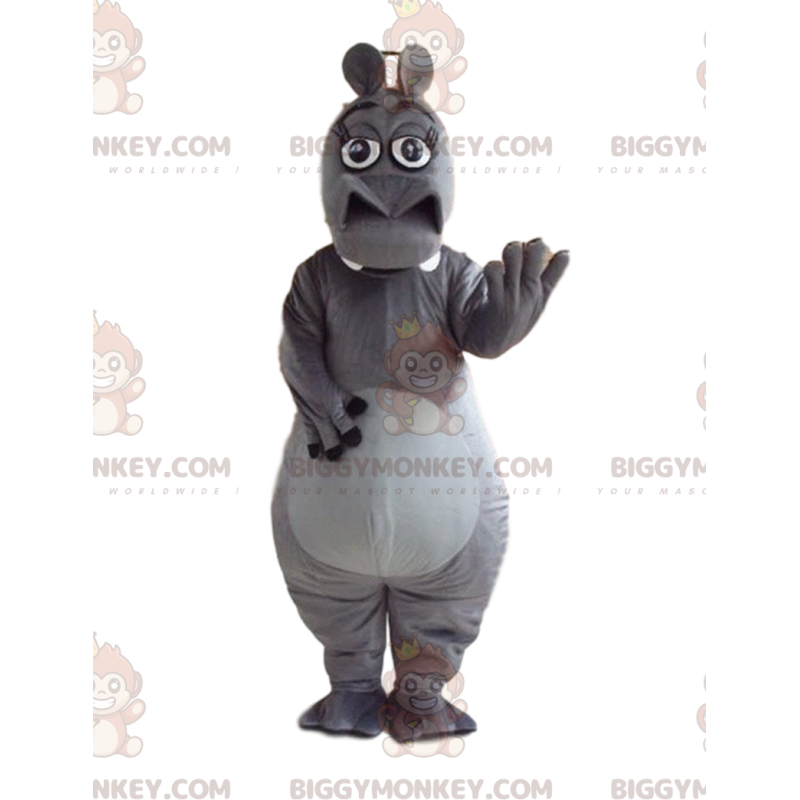 Disfraz de mascota BIGGYMONKEY™ de Gloria, el famoso hipopótamo Disfraz de mascota BIGGYMONKEY™ de Gloria, el famoso hipopótamo