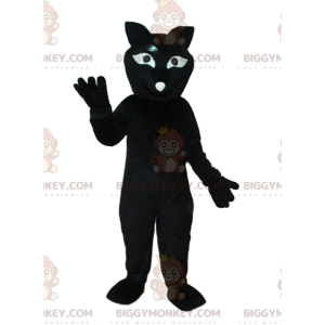 Black Cat BIGGYMONKEY™ maskottiasu, jättimäinen pehmokissaasu -