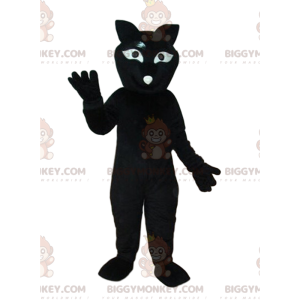 Schwarze Katze BIGGYMONKEY™ Maskottchen-Kostüm, riesiges