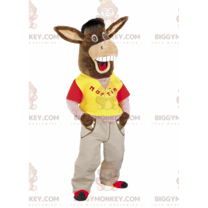 Costume de mascotte BIGGYMONKEY™ d'âne marron de bourrique -