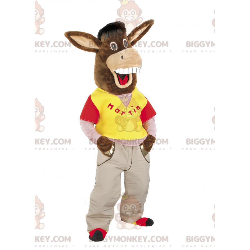 Jenny Brown Donkey BIGGYMONKEY™ maskottiasu - Biggymonkey.com Jenny Brown Donkey BIGGYMONKEY™ maskottiasu - Biggymonkey.com