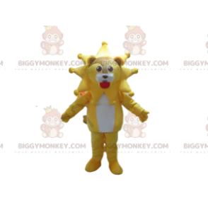 BIGGYMONKEY™ mascottekostuum van een leeuw met zijn manen in de vorm van een ster, zon - Lion mascottes - BiggyMonkey.com