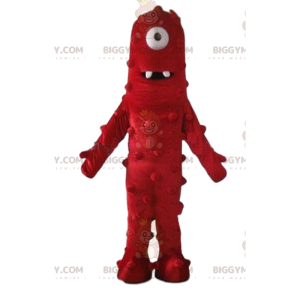 BIGGYMONKEY™ costume mascotte del mostro ciclope rosso, molto