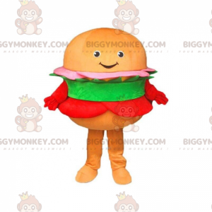 Costume da mascotte hamburger arancione BIGGYMONKEY™, costume