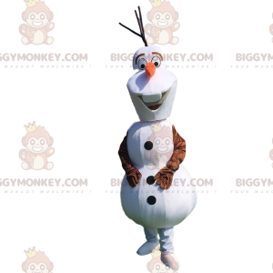 Costume de mascotte BIGGYMONKEY™ d'Olaf, bonhomme de neige de