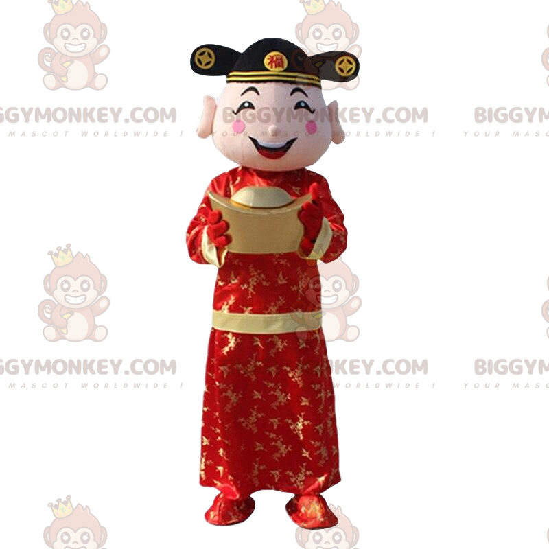 Asian Man Costume, God of Wealth, Asia BIGGYMONKEY™ Mascot