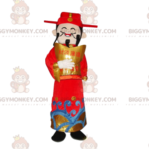 Costume de mascotte BIGGYMONKEY™ d'homme asiatique, dieu de la