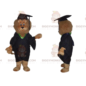Στολή μασκότ BIGGYMONKEY™ καφέ λιονταριού ντυμένη σαν φρέσκια