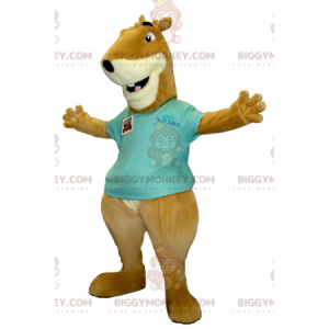 BIGGYMONKEY™ Brun och vit Groundhog Ekorrmaskotdräkt -