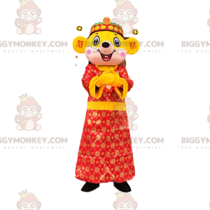 BIGGYMONKEY™ mascottekostuum geel, gigantische muis geklede