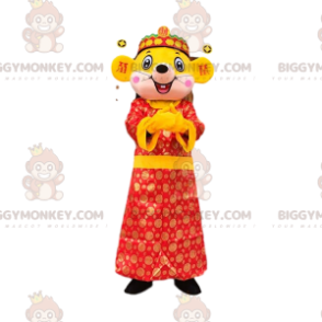 BIGGYMONKEY™ maskottiasu, keltainen, jättimäinen