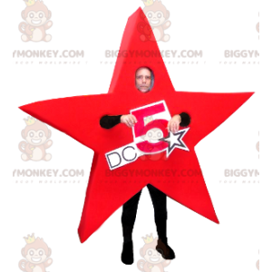 Giant Red Star BIGGYMONKEY™ maskotdräkt - Oklassificerade maskot - BIGGYMONKEY_01183 - BiggyMonkey.com