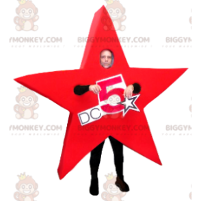 Giant Red Star BIGGYMONKEY™ maskotkostyme - Uklassifiserte maskoter - BIGGYMONKEY_01183 - BiggyMonkey.com
