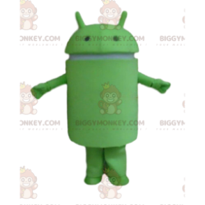 BIGGYMONKEY™ Android mascot costume, green robot costume, GSM