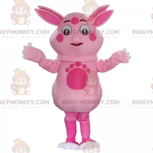 BIGGYMONKEY™ maskotdräkt av Luntik, berömd rosa seriefigur -