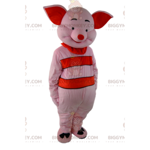 Costume de mascotte BIGGYMONKEY™ de Porcinet, le cochon rose