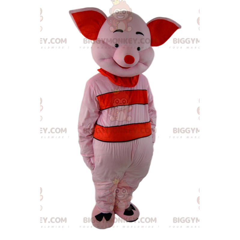 Traje de mascote BIGGYMONKEY™ de Piglet, o famoso porco rosa em