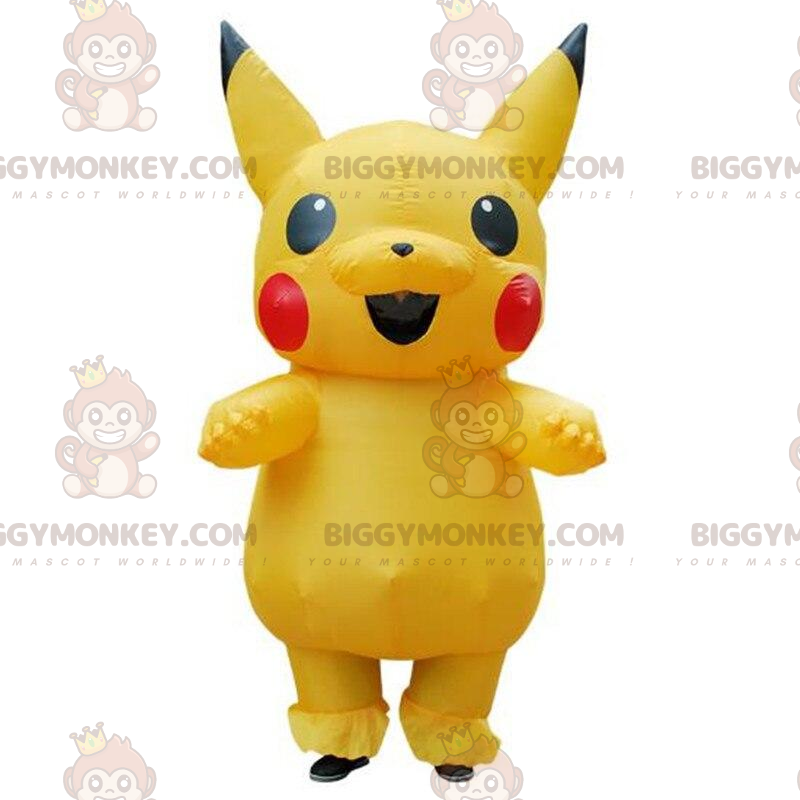 BIGGYMONKEY™ mascot costume of Pikachu, the famous yellow