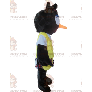 Kostium maskotka niechlujnego czarnego ptaka BIGGYMONKEY™ z