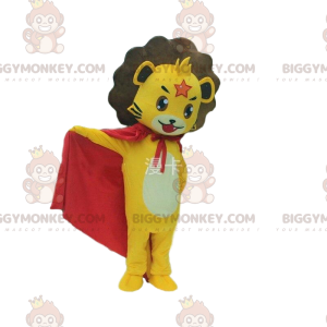 Maskotka BIGGYMONKEY™ małego żółtego lwa z peleryną, kostium