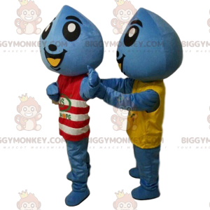 2 BIGGYMONKEY™s Blue Drops Mascot, Giant Drops Costumes -