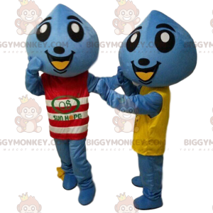 2 BIGGYMONKEY™s Blue Drops Mascot, Giant Drops Costumes -