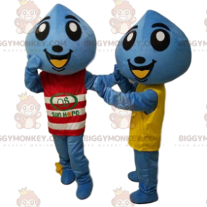2 maskotki BIGGYMONKEY™ Blue Drops, kostiumy Giant Drops - Niesklasyfikowane maskotki - BIGGYMONKEY_010370 - BiggyMonkey.com