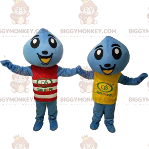 2 BIGGYMONKEY™s Blue Drops Mascot, Giant Drops kostymer -