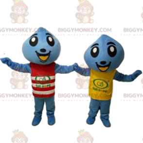 2 BIGGYMONKEY™s Blue Drops Mascot, Giant Drops kostymer -