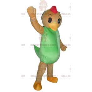Hähnchen BIGGYMONKEY™ Maskottchenkostüm, orangefarbenes und