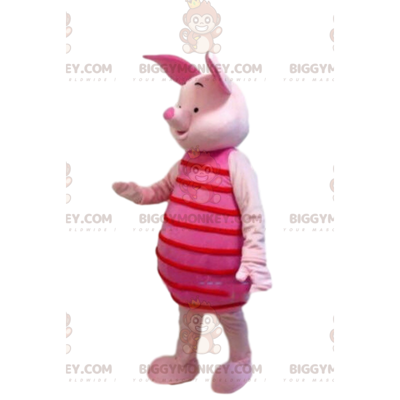 BIGGYMONKEY™ mascottekostuum van Knorretje, het beroemde roze BIGGYMONKEY™ mascottekostuum van Knorretje, het beroemde roze
