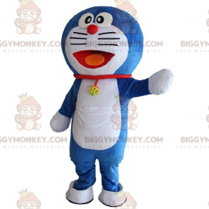 BIGGYMONKEY™ costume mascotte di Doraemon, famoso gatto robot