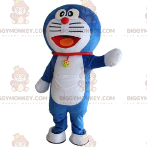 BIGGYMONKEY™ mascot costume of Doraemon, famous manga robot cat