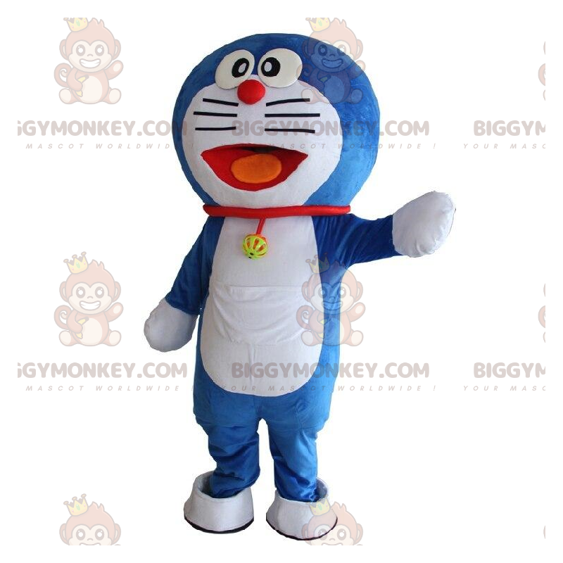 Disfraz de mascota BIGGYMONKEY™ de Doraemon, el famoso gato