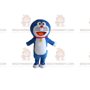 Traje de mascote BIGGYMONKEY™ de Doraemon, famoso gato robô de