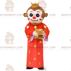 BIGGYMONKEY™ costume mascotte di scimmia in abito asiatico