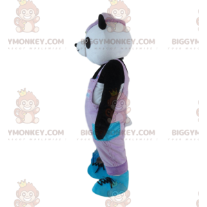 BIGGYMONKEY™ Panda, Μαύρο και άσπρο κοστούμι μασκότ αρκούδας