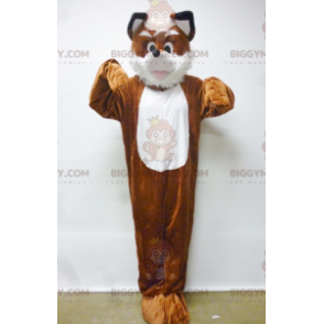 Costume mascotte BIGGYMONKEY™ Fox cane arancione e bianco -