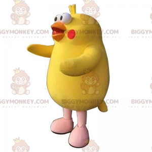 Traje de mascote BIGGYMONKEY™ canário amarelo, fantasia de