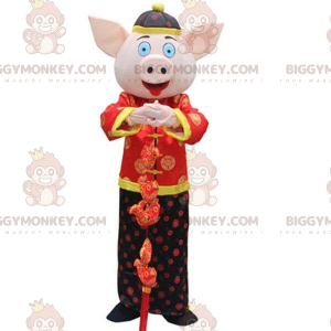 Pig costume in traditional Asian outfit - Biggymonkey.com