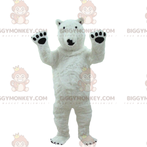 Riesen-Eisbär-Kostüm, Eisbär BIGGYMONKEY™ Maskottchen-Kostüm -