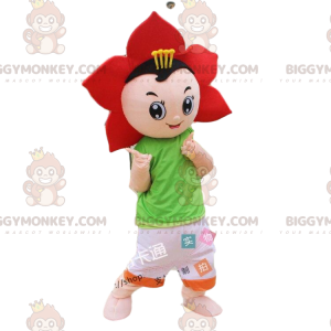 Red flower costume, boy costume with petals – Biggymonkey.com