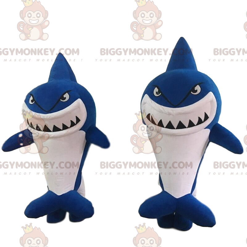 2 gigantische haaienkostuums, blauw en wit - Biggymonkey.com 2 gigantische haaienkostuums, blauw en wit - Biggymonkey.com