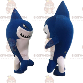 2 fantasias de tubarão gigante, azul e branco - Mascotes de peixe - BIGGYMONKEY_010439 - BiggyMonkey.com