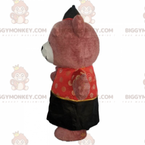 Inflatable bear costume dressed in an Asian outfit –
