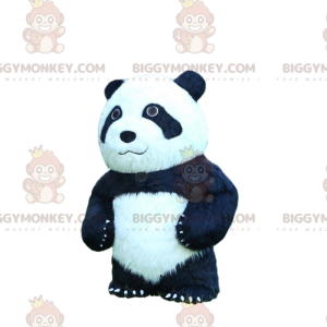 Traje de mascote BIGGYMONKEY™ panda inflável preto e branco